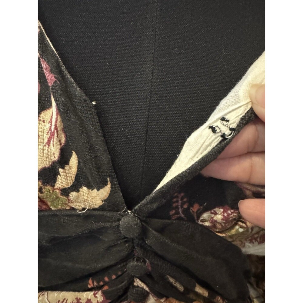 EUC Anthropologie Catalina Button Front Dress Womens Plus 1X Floral V-Neck Midi - Picture 11 of 16